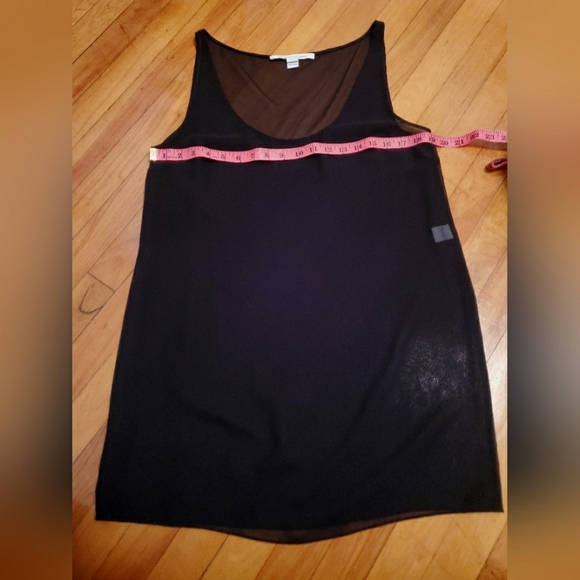Diane von Furstenberg black sheer top tunic. Women size M - Picture 3 of 7